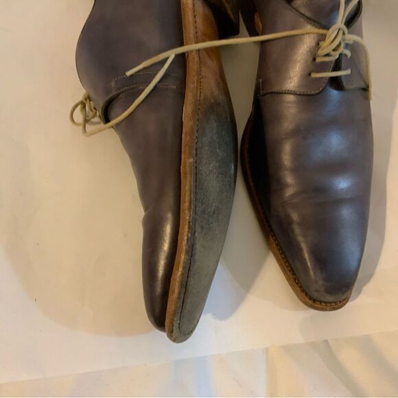 Carlos Santos Mens Dress Shoes 9 Distressed purple Leather main image 14